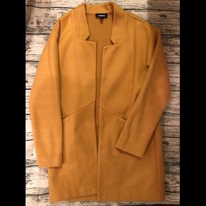 Mustard yellow structured cardigan